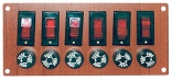 Панель выключателей, 6 клавиш, 6 предохранителей