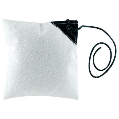 Подушка из махровой хлопковой ткани с ПВХ подложной, белая